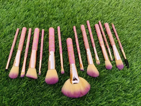 Luxury Beauty Makeup Brushes 15 PCs | Makeup Brush Set Premium Synthetic Brush Luxury Beauty