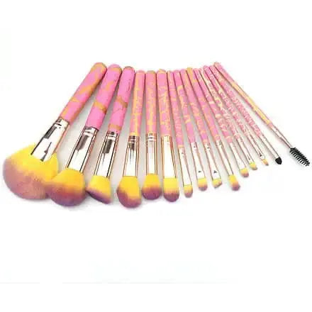 Luxury Beauty Makeup Brushes 15 PCs | Makeup Brush Set Premium Synthetic Brush Luxury Beauty