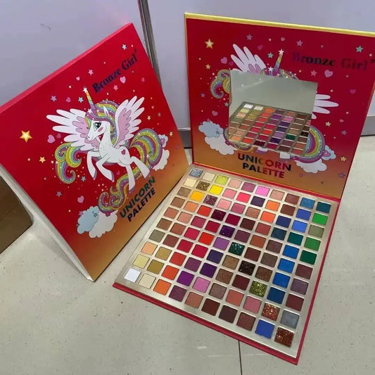 ROSLET 100 Color Professional Eyeshadow Palette Warm Bold