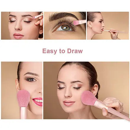 Lightweight pink makeup brushes for seamless makeup application