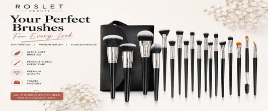 Professional makeup brushes for smooth liquid foundation blending and flawless makeup application