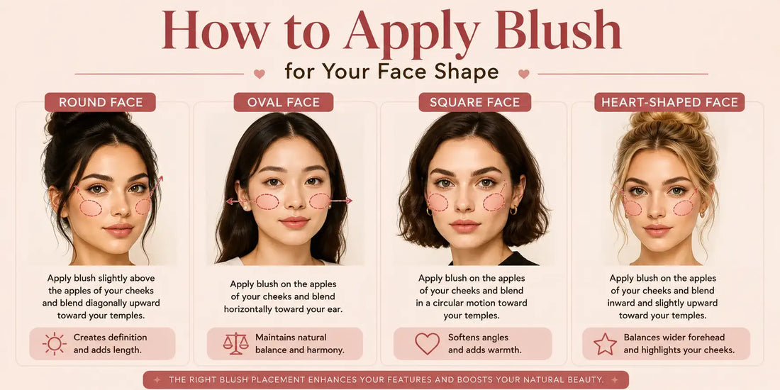 How to Apply Blush Correctly for Your Face Shape