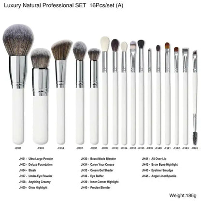 ROSLET Luxury Natural Professional Makeup Brush SET - 16Pcs