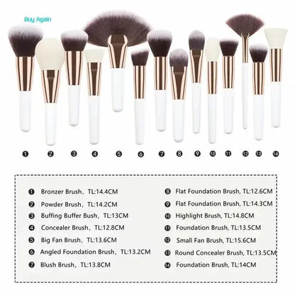 Premium soft makeup brushes with organizer bag for professional makeup use
