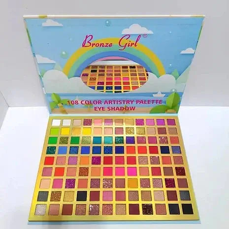 Roslet Artistry 108 Color Eyeshadow Palette glitter, matte all in one makeup kit