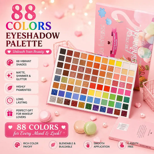 88 color eyeshadow palette with matte and shimmer shades