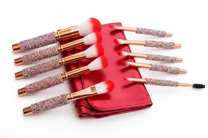 ROSLET Crystal Makeup Brushes with Rhinestone Handles