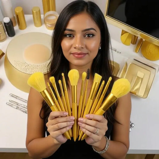 ROSLET Premium Makeup Brushes 12 Pcs Kabuki Set India