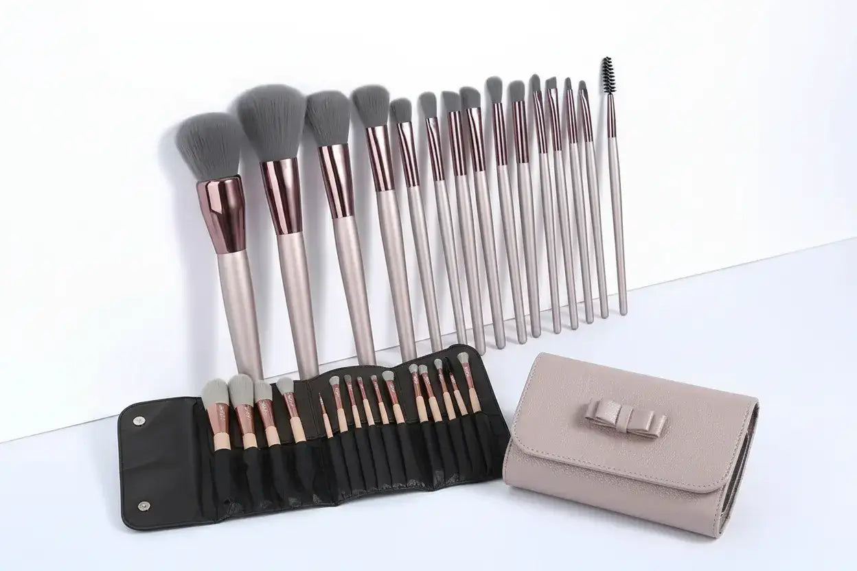 ROSLET champagne gold handle makeup brushes 
