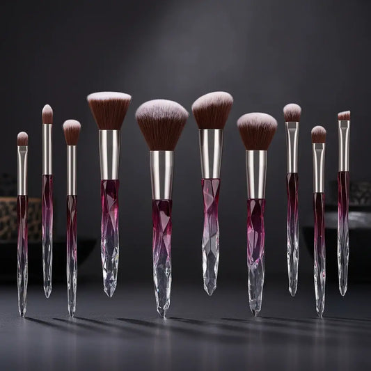 ROSLET crystal transparent handle luxurious brush set India
