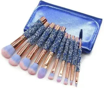 Roslet 10 PCS makeup brushes with kit Luxury brush set with bag, glitter diamond-studded. Roslet