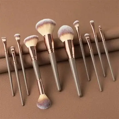 Roslet 10Pcs Makeup Brush Set Premium Synthetic Brush Cosmetics with double head brush Roslet