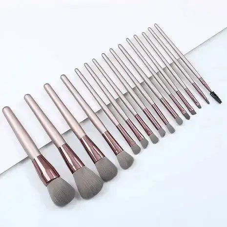 Roslet 15Pcs  professional brushes set with eye makeup brushes champagne gold conical handle Roslet