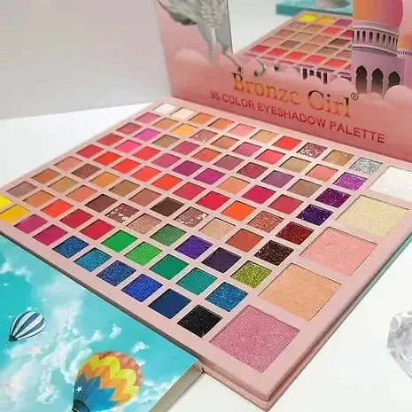 Roslet 95 color Glitter eyeshadow palette Pigmented colors Long wearing and Easily Blendable Roslet