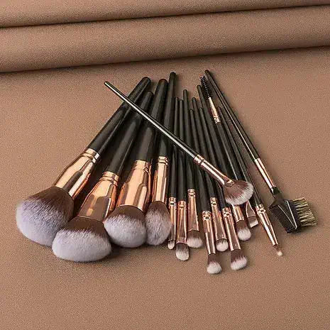 ROSLET Premium Synthetic Makeup Brushes India - 15-Piece Professional Beauty Tools