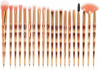 Roslet Eye Brush set 20Pcs Golden Diamond Handle makeup brush set Roslet