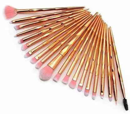 Roslet Eye Brush set 20Pcs Golden Diamond Handle makeup brush set Roslet