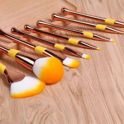 Roslet Makeup Brushes Natural Hairs - Professional Premium Brush set 8pcs Rolset