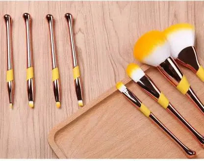 Roslet Makeup Brushes Natural Hairs - Professional Premium Brush set 8pcs Rolset