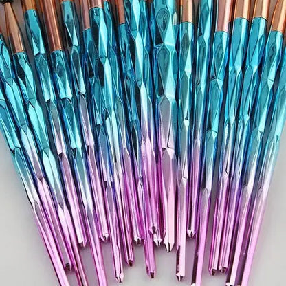 Roslet eyeshadow makeup brush diamond eye brushes , blending brush set 20pcs Rolset