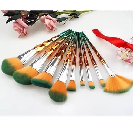 Roslet makeup brushes set colorful brushes for powder contour eye blush 9pcs Roslet