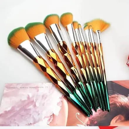 Roslet makeup brushes set colorful brushes for powder contour eye blush 9pcs Roslet