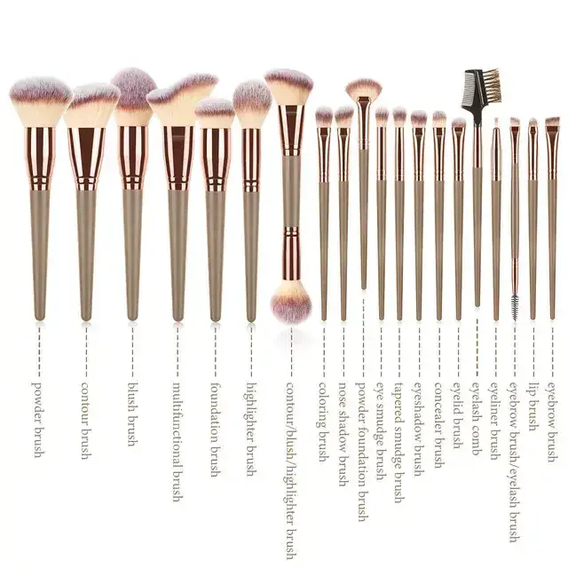 Roslet premium makeup brush set 20 Pcs synthetic foundation powder eye shadows blush makeup brushes - ROSLET