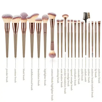 Roslet premium makeup brush set 20 Pcs synthetic foundation powder eye shadows blush makeup brushes - ROSLET