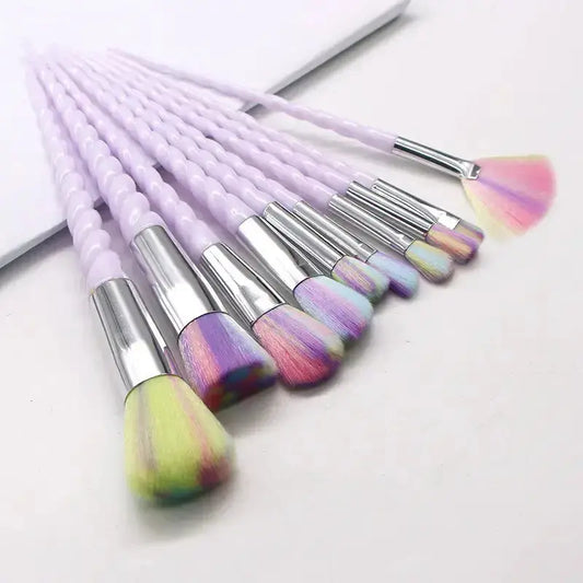 Pro makeup brushes set 10 Piece Multi Color Premium Make up Brush Set