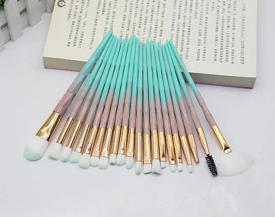 Roslet professional eye brushes set , 20 pcs unicorn eye blending brush set Rolset