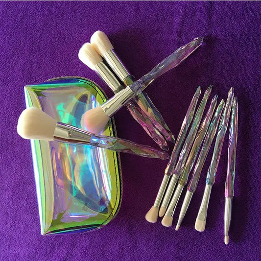 ROSLET Essential Crystal Makeup Brush Set with kit