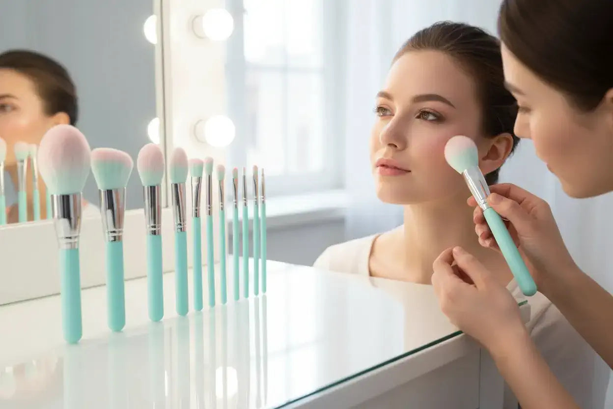 ROSLET Professional Wooden Handle Artist Choice - 12 Pieces Makeup Brush 