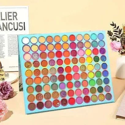Bridal eye makeup palette with colorful shades