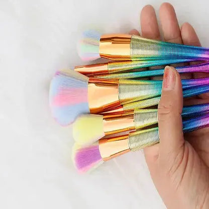 Colorful beauty makeup brushes designed for Indian makeup lovers