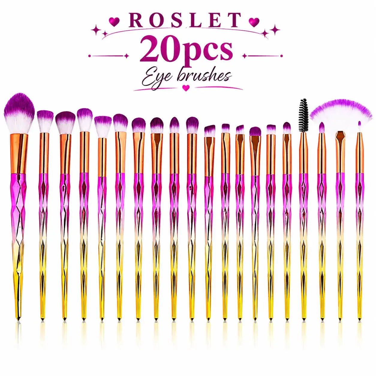 Colorful eye makeup brushes arranged for smooth makeup application