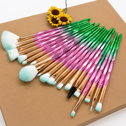 Colorful eyeshadow brush set for smooth eye makeup application