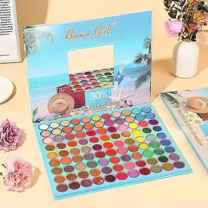 Eyeshadow palette featuring multiple color combinations