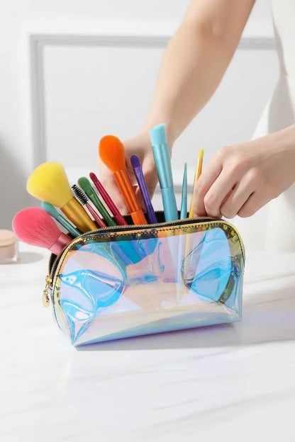 Colorful professional beauty tools for contour powder and eye makeup