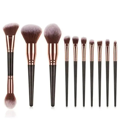 Dual sided beauty brushes for professional makeup application