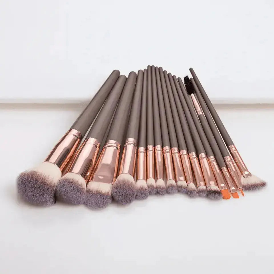 Luxury face and eye makeup brushes for smooth beauty application