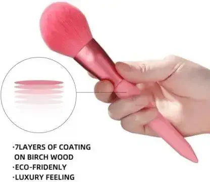 Roslet rainbow make up brush set premium synthetic kabuki pro makeup brushes ( Pack of 12 Brushes)