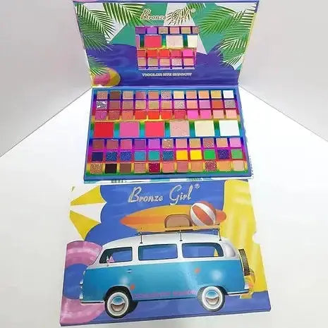 Multicolor eyeshadow palette with vibrant eye makeup shades