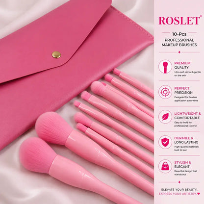 Professional blending makeup brush set with bag for daily makeup