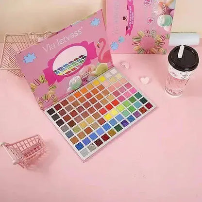 Party makeup eyeshadow palette with vibrant colors
