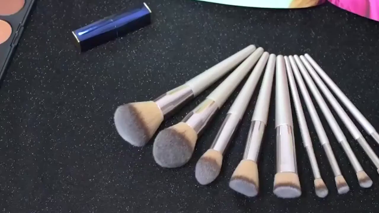 ROSLET soft makeup brush set for flawless eye and face makeup blending