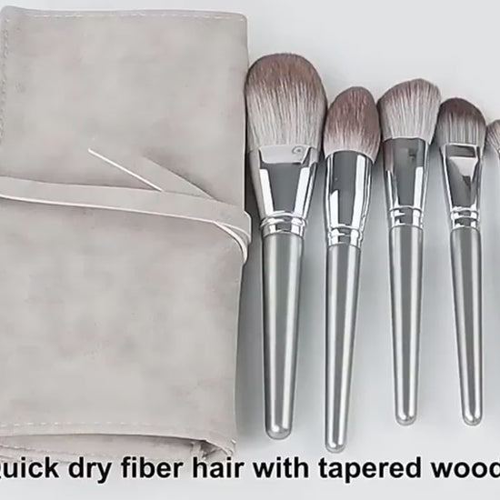 ROSLET 14 pcs professional makeup brushes with travel bag for contour powder blush and eye makeup blending in India