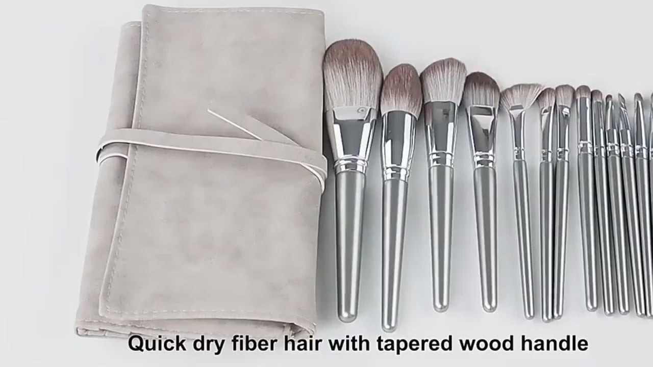 ROSLET 14 pcs professional makeup brushes with travel bag for contour powder blush and eye makeup blending in India