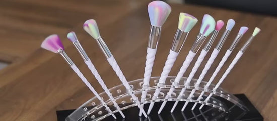 ROSLET multi color makeup brush set for smooth daily makeup application