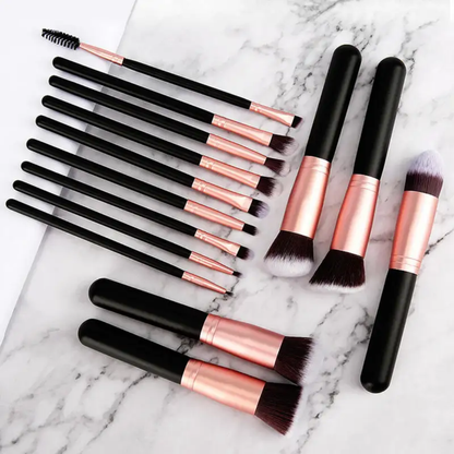 ROSLET Luxury Natural Professional Makeup Brush SET - 14Pcs