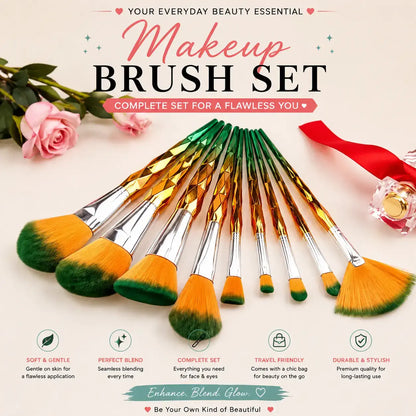 ROSLET colorful makeup brush set for eye and face makeup
